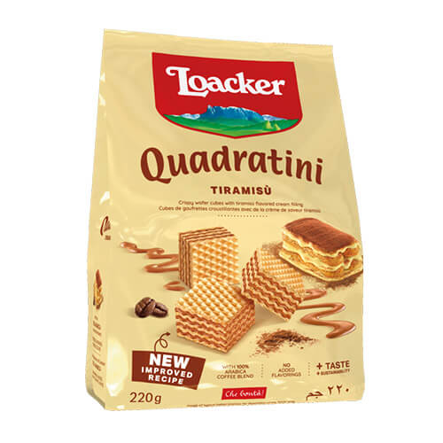 Loacker Quadratini Tiramisu Wafer 110G - The Gift Studio
