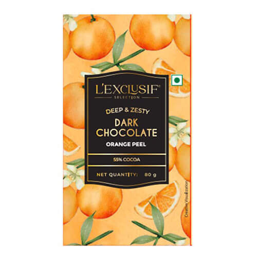 L Exclusif Orange Dark Chocolate Bar 80G