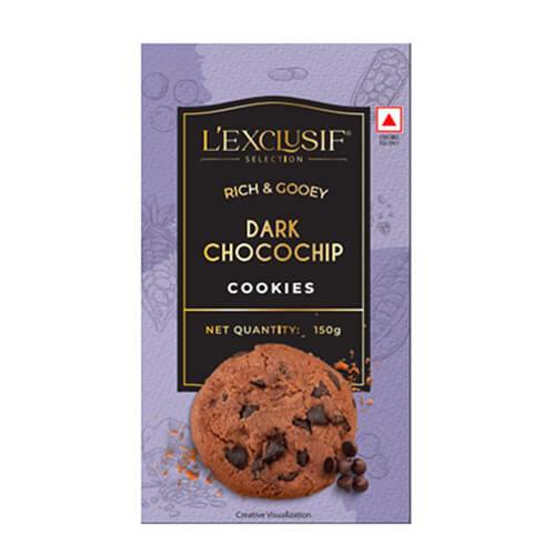 L Exclusif Dark Chocochip Cookies 150G (Non-Veg) - The Gift Studio