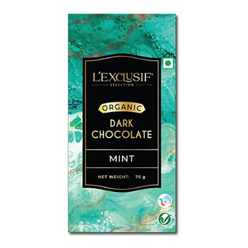 Le Organic Dark Chocolate Mint Bar 75G - The Gift Studio