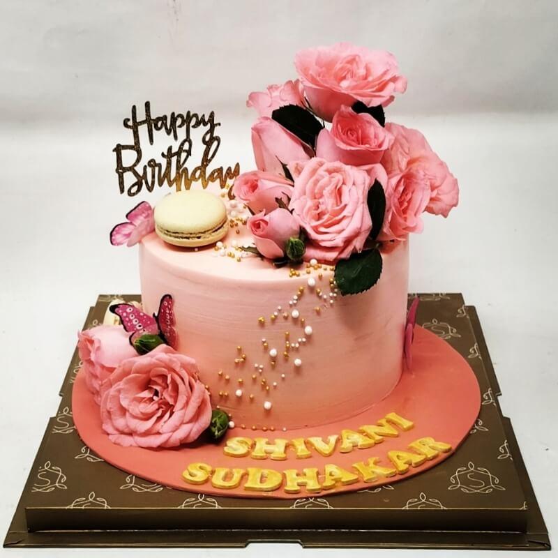 Pink Roses Cake