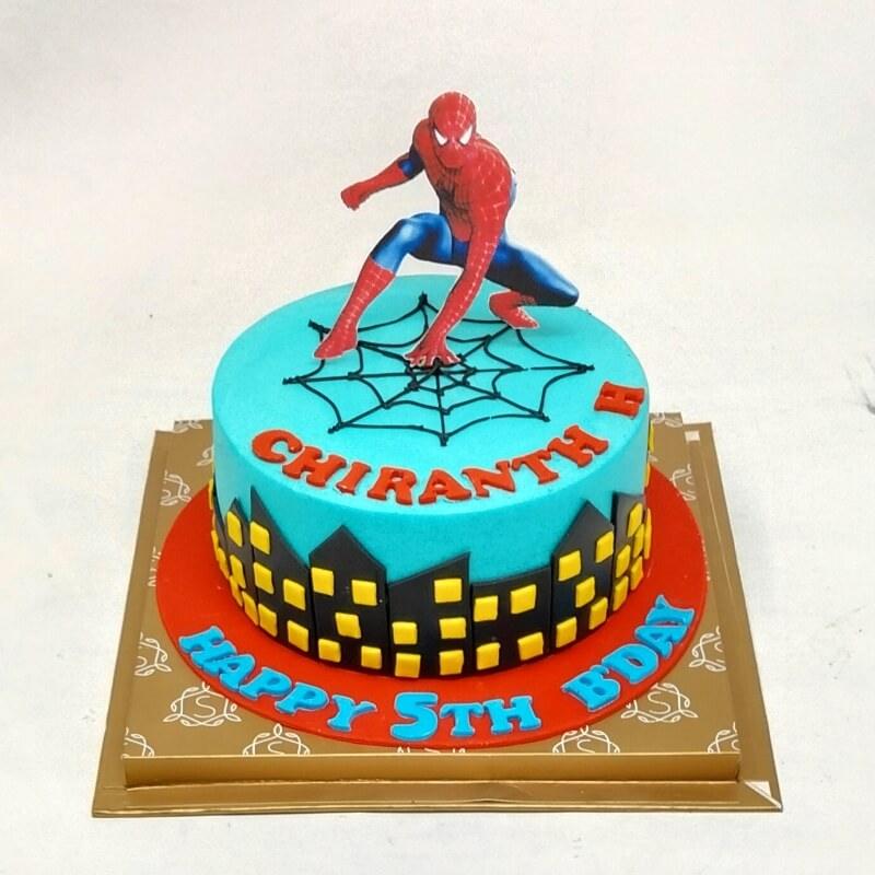 Spiderman Web Cake