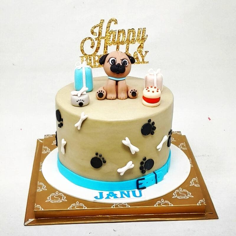 Dog & Paw Cake