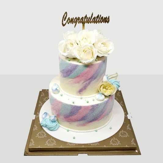 Floral Marble Cake - The Gift Studio