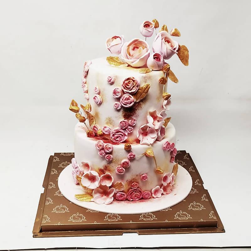 Pastel Roses Cake