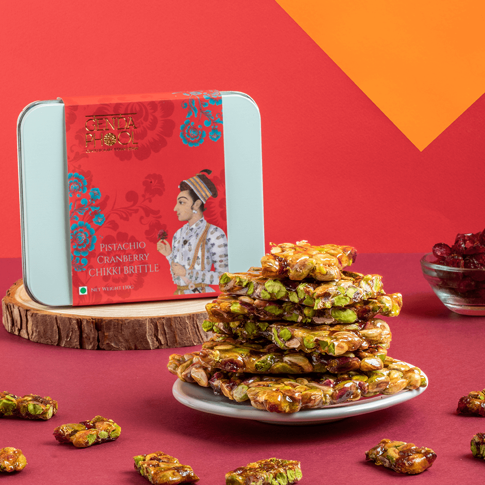 Pistachio Cranberry Chikki Brittle