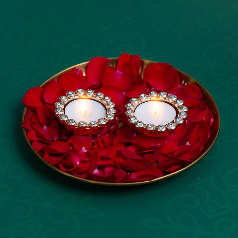 Diamond Tea-light Holder 2pcs
