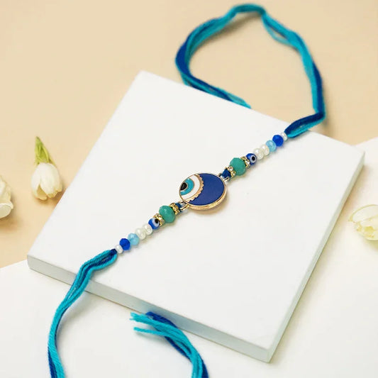 Evil Eye Enamel Rakhi - The Gift Studio