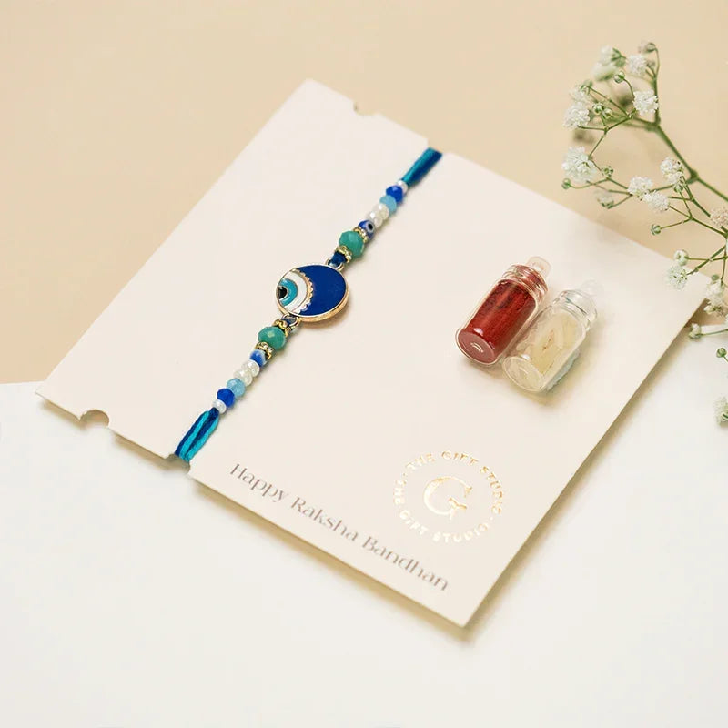 Evil Eye Enamel Rakhi - The Gift Studio