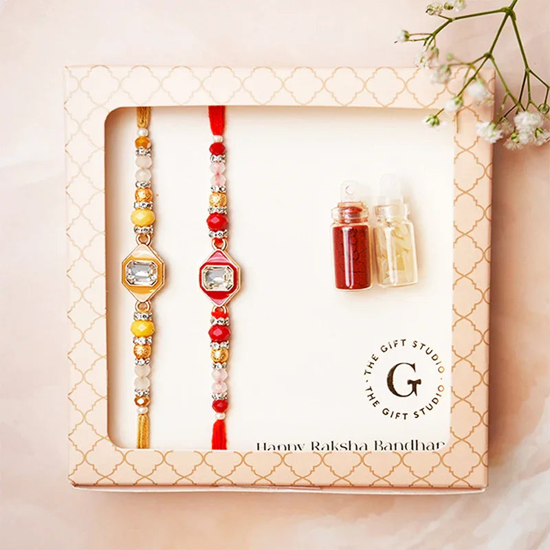 Kundan Special Rakhis (Set of 2) - The Gift Studio