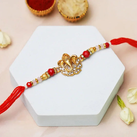 Gold Ganesha Rakhi - The Gift Studio
