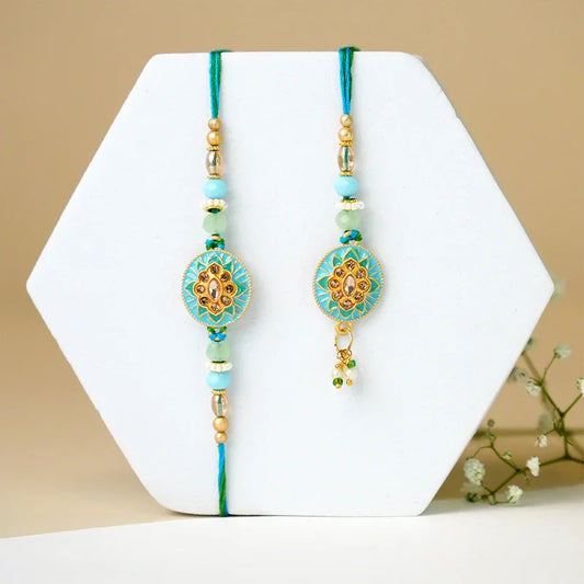 Meenakari Bhaiya Bhabhi Rakhi - The Gift Studio