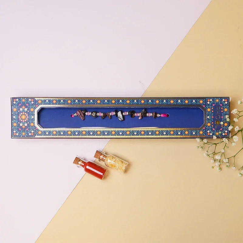 Semi-Precious Amethyst Stone Rakhi - The Gift Studio