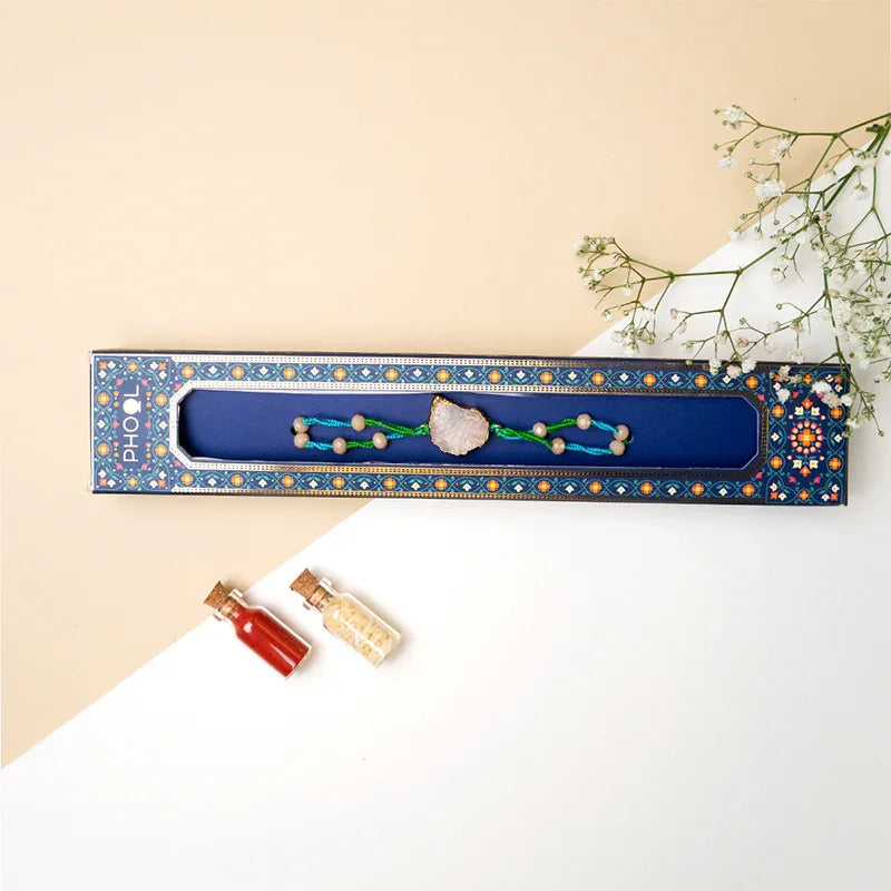 Agate Stone Designer Rakhi - The Gift Studio