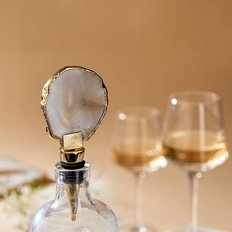 Grey Agate Wine Stopper - The Gift Studio