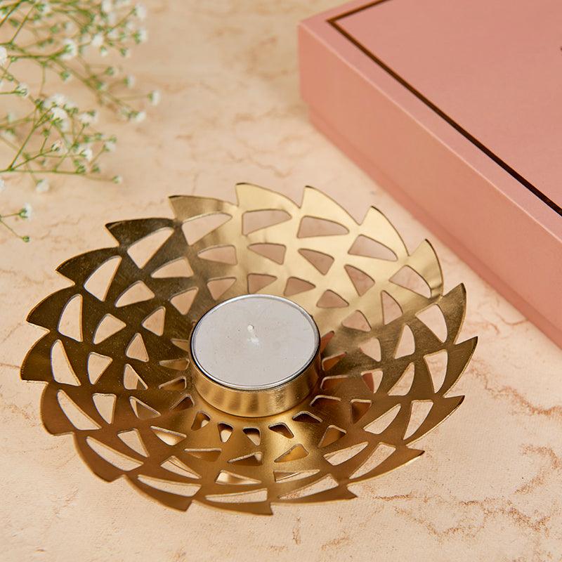 Floral T-Light Holder - The Gift Studio