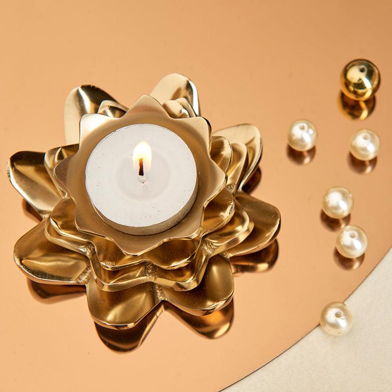 Lotus Casted T-light Holder - The Gift Studio