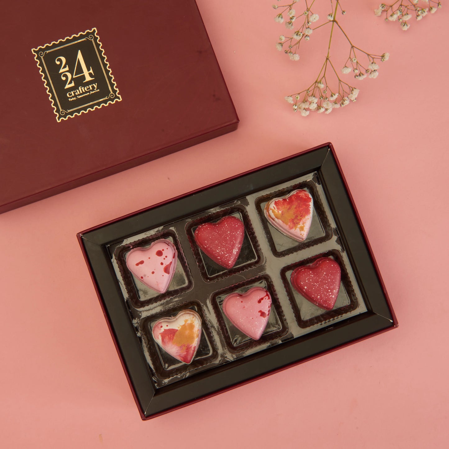 224 Heart Shape Chocolate Box of 6