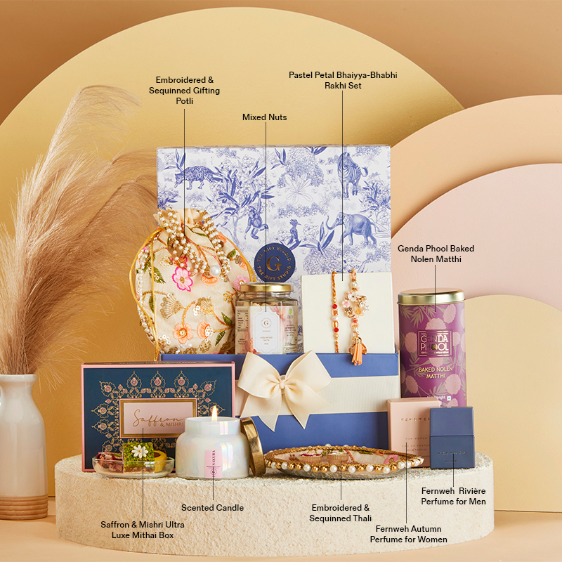 Aromatic Affection Bhaiya-Bhabhi Rakhi Hamper_The Gift Studio