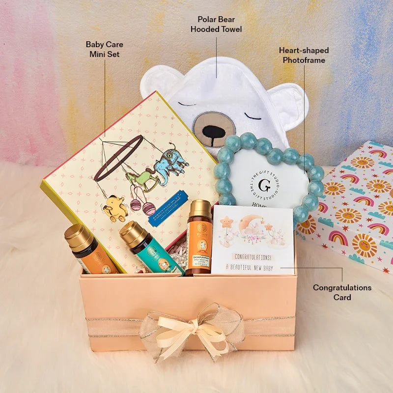 Baby Bath & Cuddle Hamper-The Gift Stduio