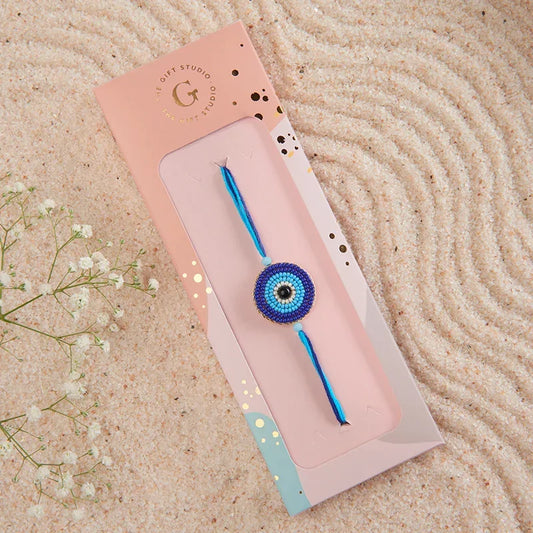Beaded Evil Eye Rakhi_The Gift Studio