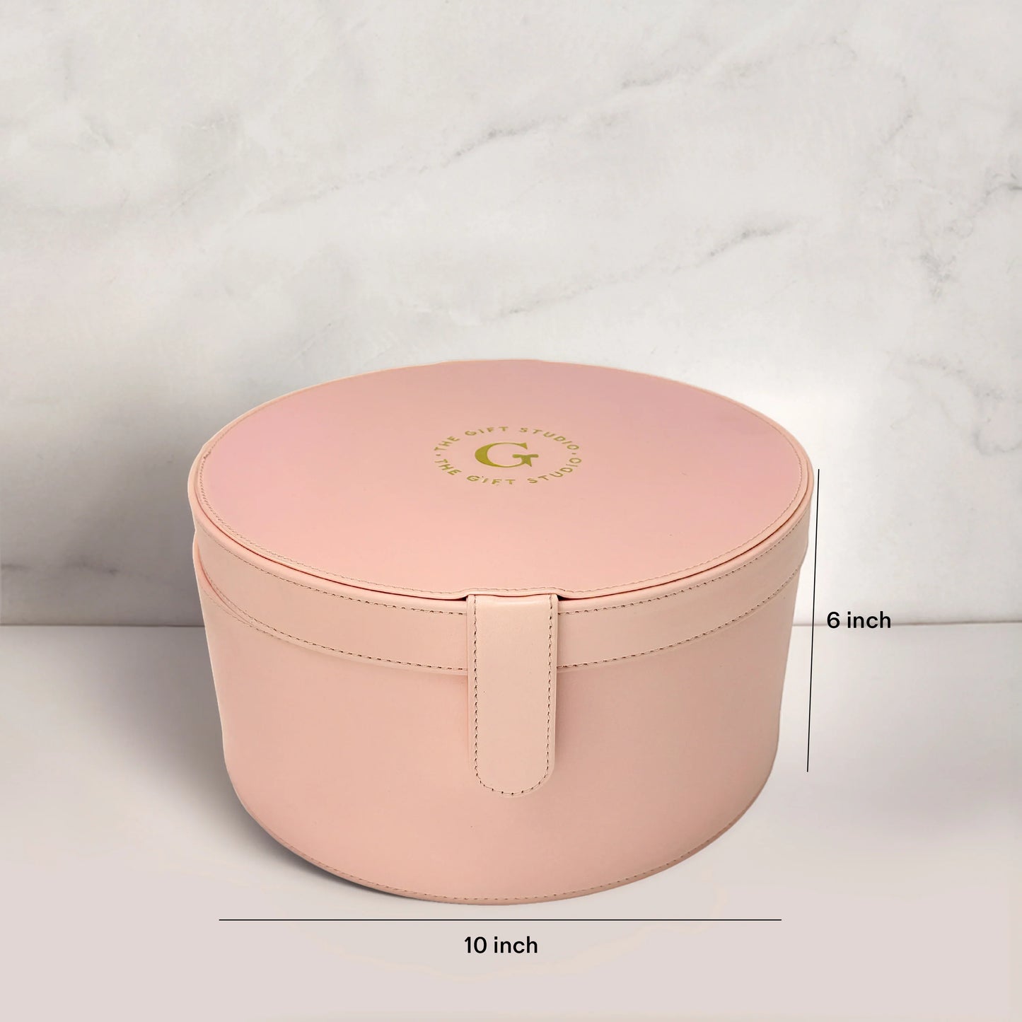 Blush Round Box With Bow