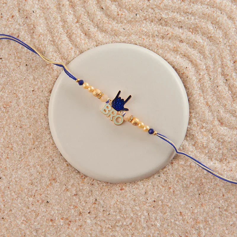 Bro Vibes Meenakari Rakhi_The Gift Studio