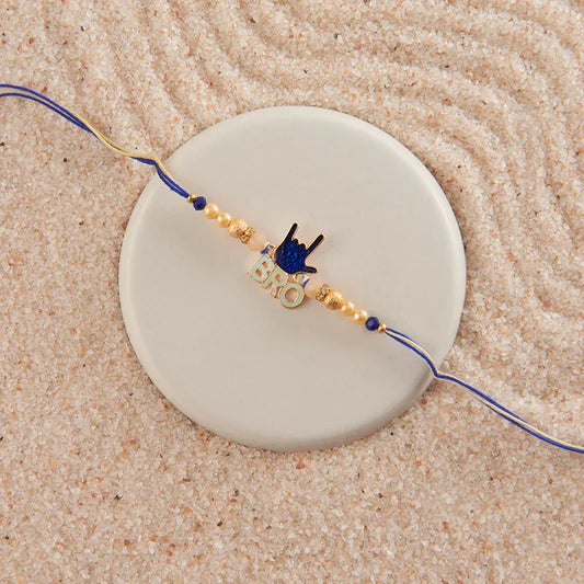 Bro Vibes Meenakari Rakhi_The Gift Studio