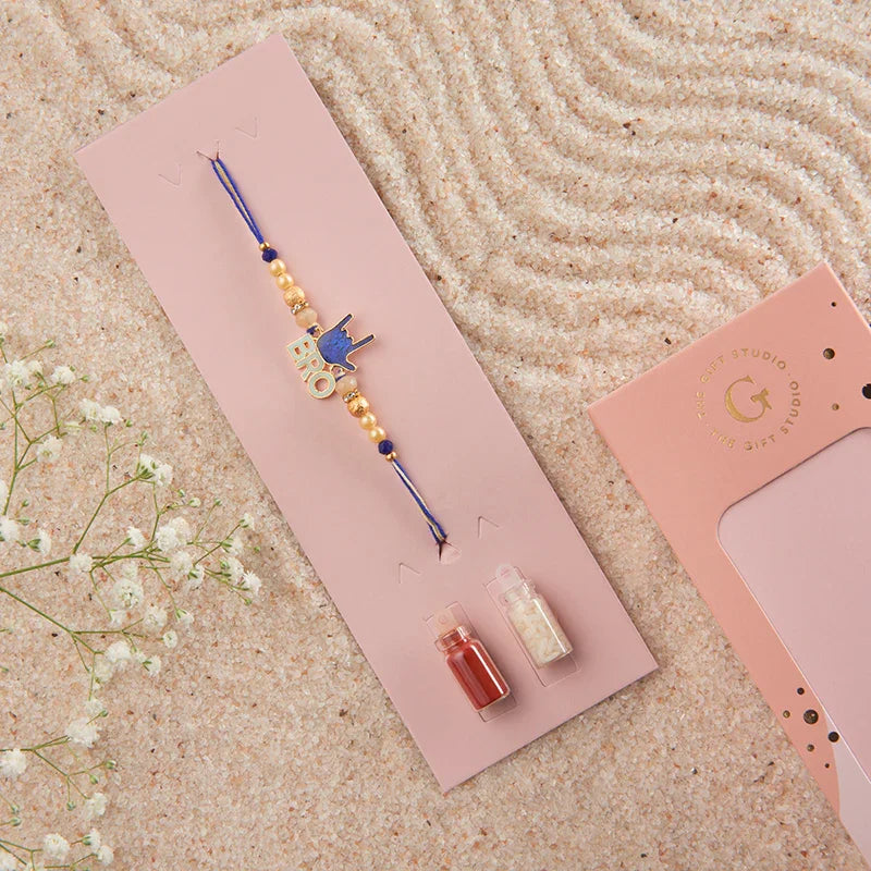Bro Vibes Meenakari Rakhi_The Gift Studio