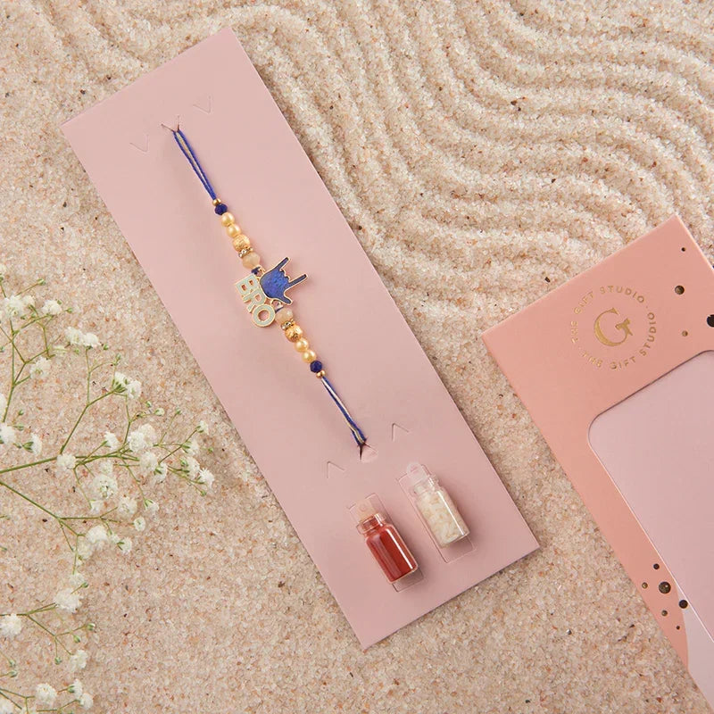 Bro Vibes Meenakari Rakhi_The Gift Studio