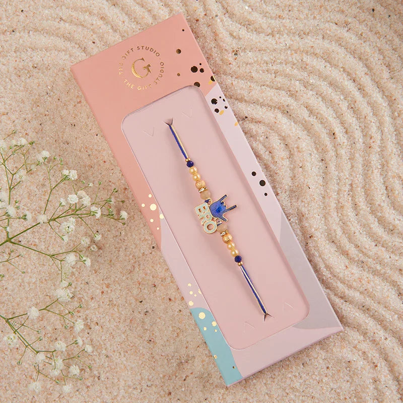 Bro Vibes Meenakari Rakhi_The Gift Studio