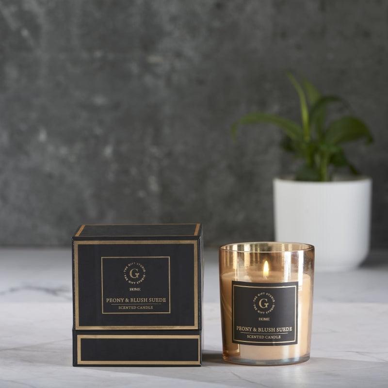 Candle 200 gm Peony & Blush Suede - The Gift Studio