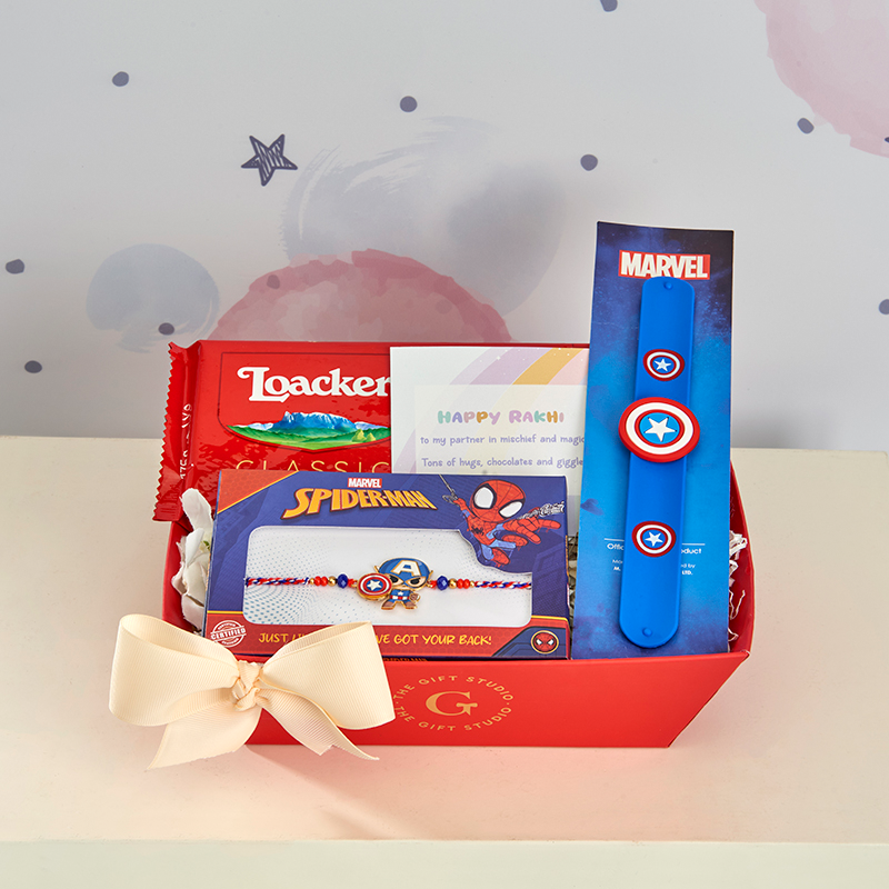 Captain America's Rakhi Hamper for Boys_The Gift Studio