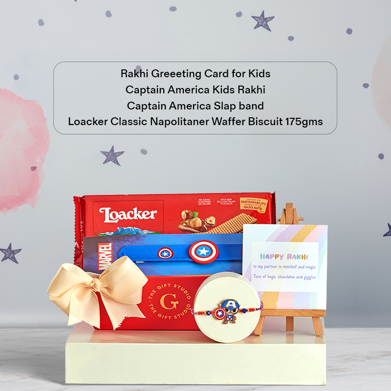 Captain America's Rakhi Hamper for Boys_The Gift Studio