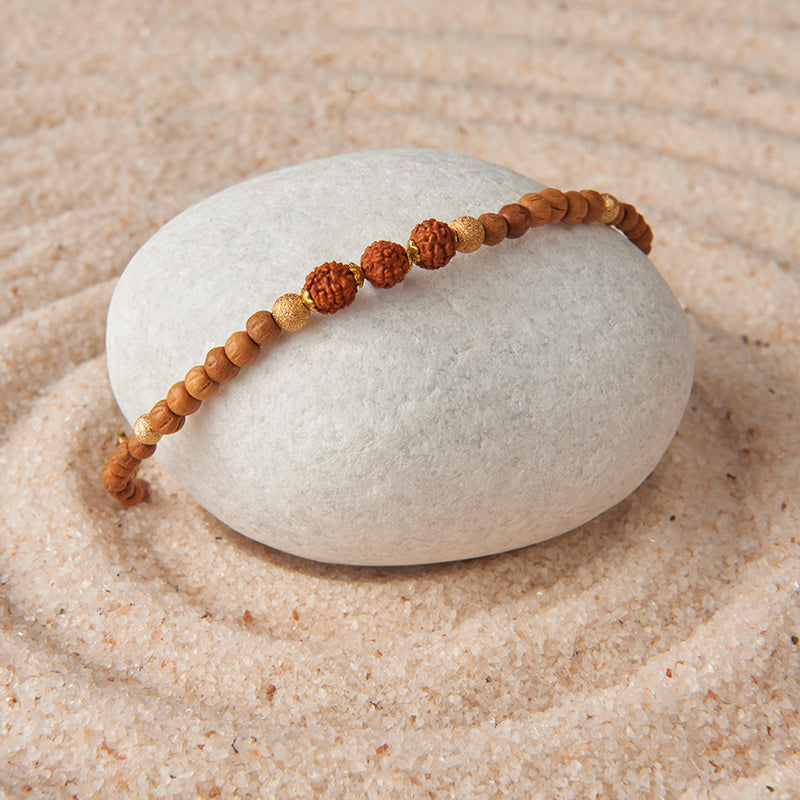 Divine Rudraksha Bracelet Rakhi_The Gift Studio