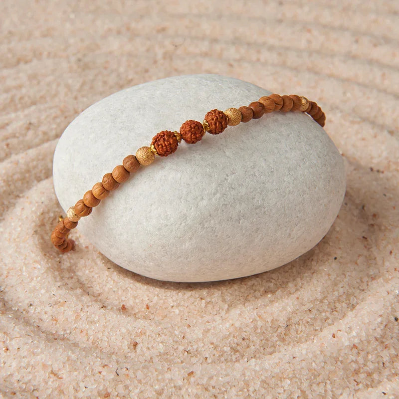 Divine Rudraksha Bracelet Rakhi_The Gift Studio