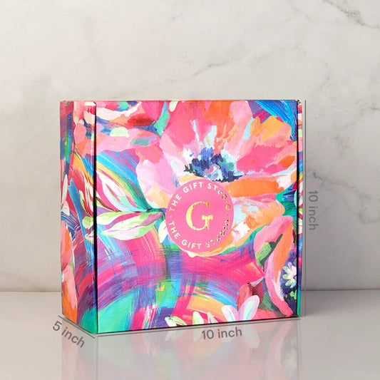 Floral Bento Box 10X10X5 Inch_The Gift Studio