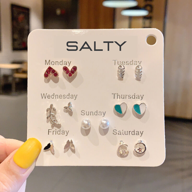 Fly Weekly 7 Stud Earrings