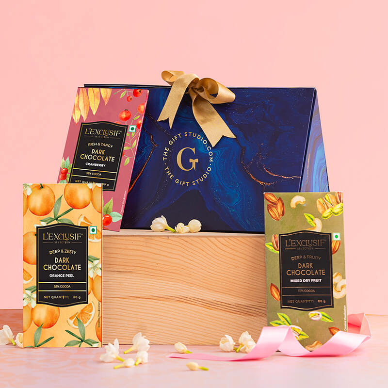 dark chocolate box hamper - The Gift Studio