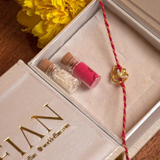 Ganesha 925 Sliver Sterling Gold Platted Rakhi