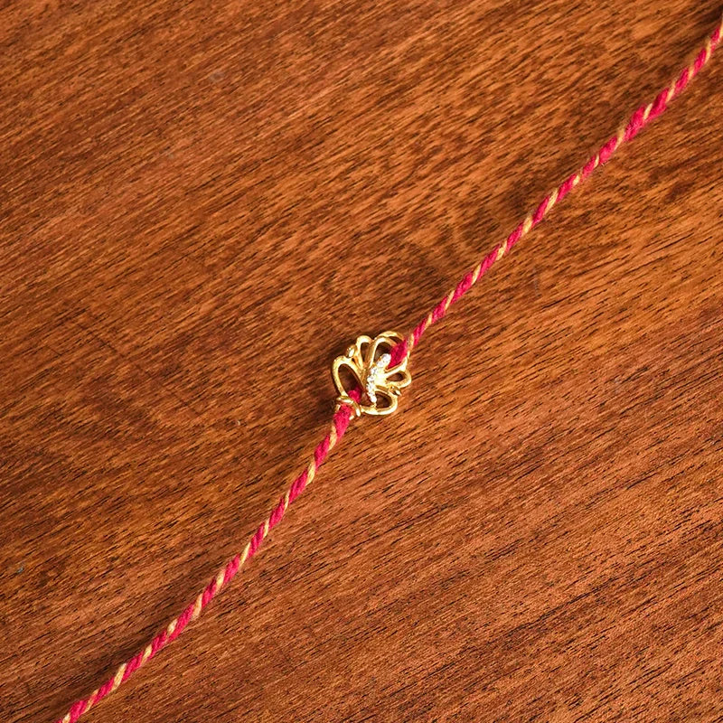 Ganesha 925 Sliver Sterling Gold Platted Rakhi