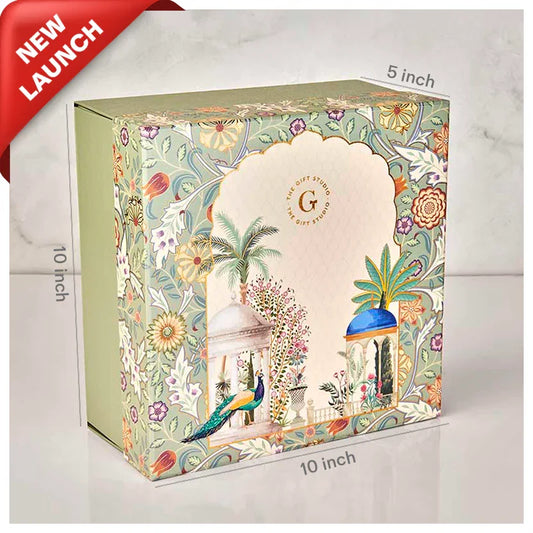 Mughal Garden Small Gift Box 10X10X5 Inch_The Gift Studio