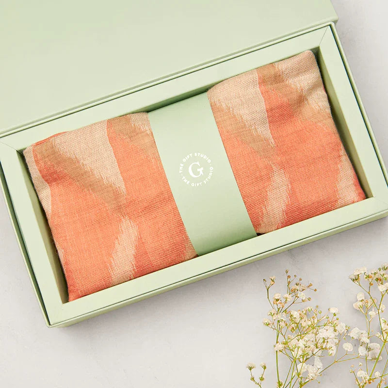 Ikat Striped Cashmere Stole-The Gift Stduio