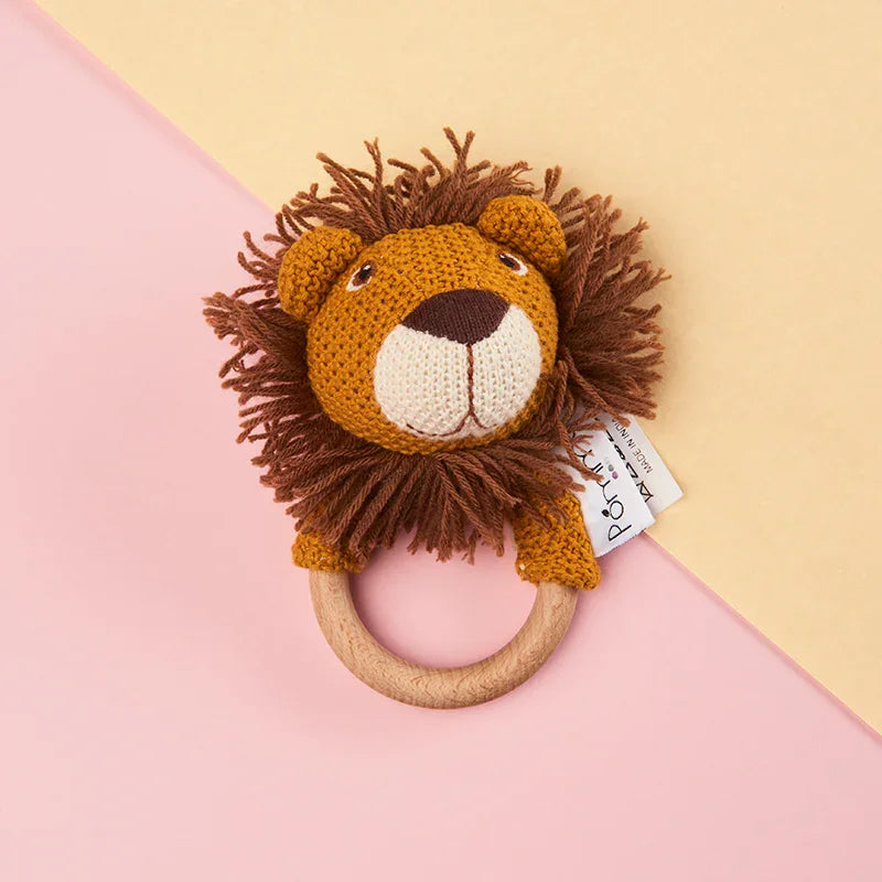 Knitted Soft Lion Rattle-The Gift Stduio