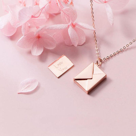 Love Letter Necklace - Rose Gold - The Gift Studio