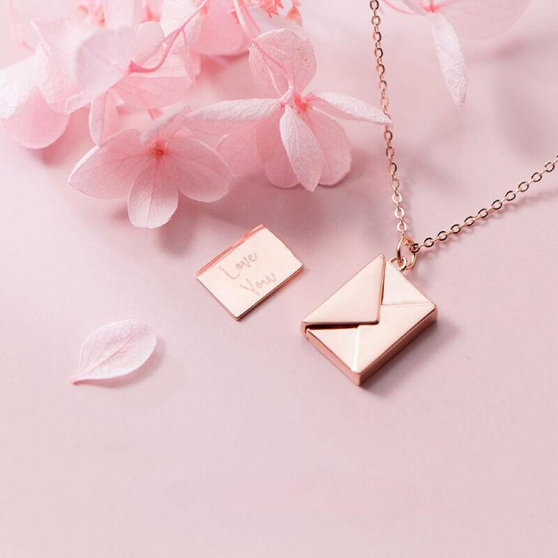 Love Letter Necklace - Rose Gold