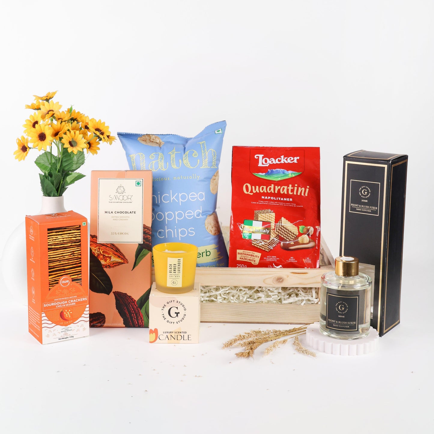 Luxe Aroma & Snack Hamper - The Gift Studio