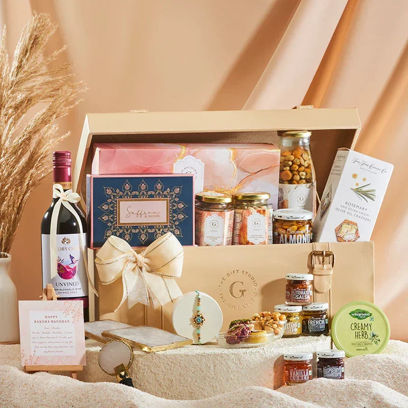 Luxe Gourmet Rakhi Hamper for Brother-The Gift Stduio