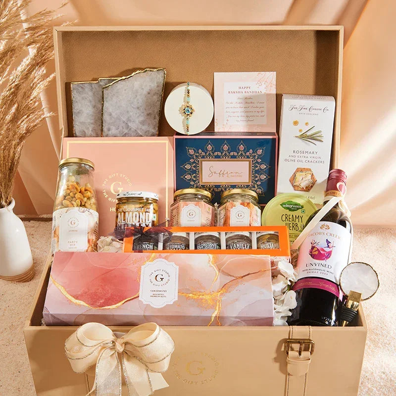 Luxe Gourmet Rakhi Hamper for Brother-The Gift Stduio