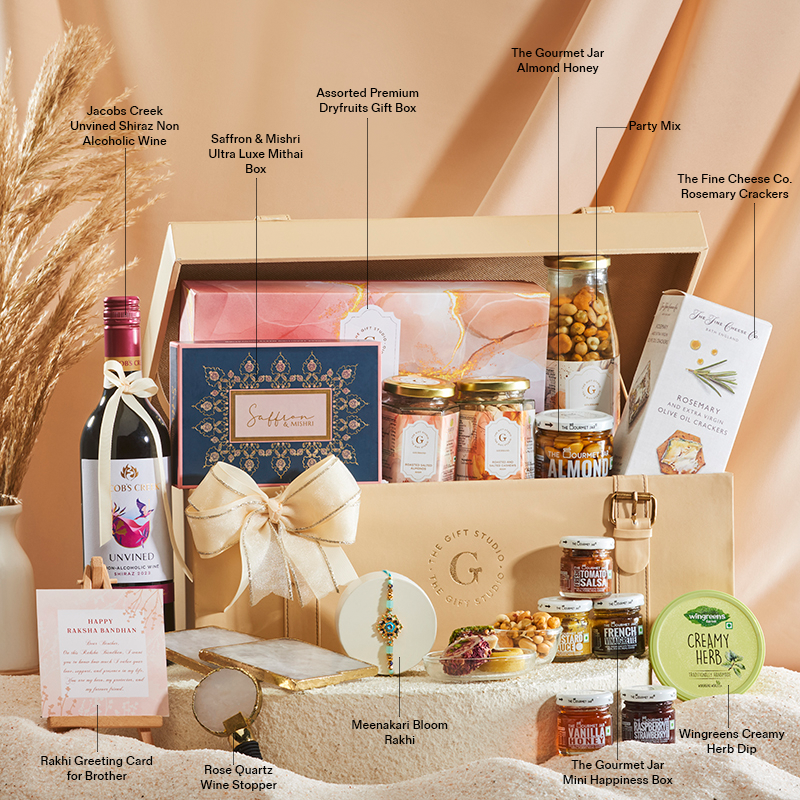 Luxe Gourmet Rakhi Hamper for Brother_The Gift Studio